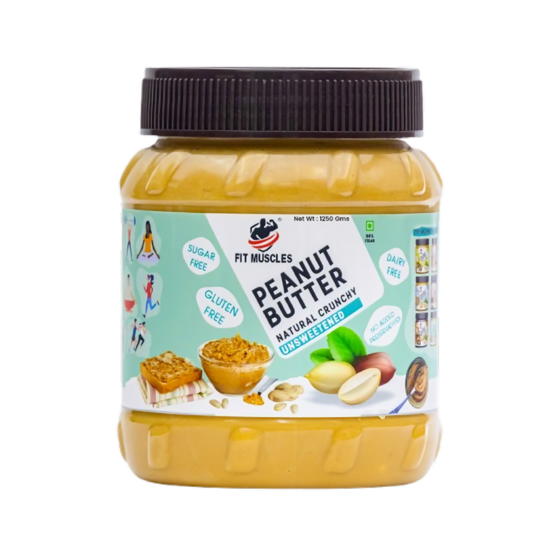 Fit Muscles Natural Crunchy Peanut Butter - Distacart