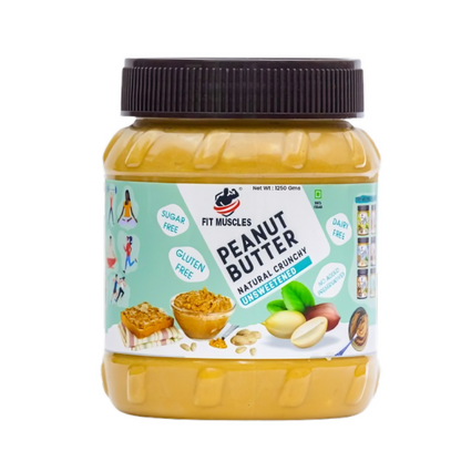Fit Muscles Natural Crunchy Peanut Butter - Distacart