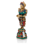 Thumbnail for CraftVatika Beautiful Indian Lady Holding Diya Decorative Showpiece