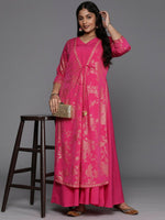 Thumbnail for Ahalyaa Women's Traditional wear Ethnic Dress - Pink - Distacart