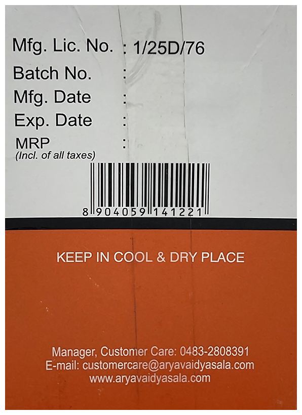 Buy Kottakkal Arya Vaidyasala Rasnairandadi Kwatham Tablets Online at