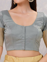 Thumbnail for Joban Fashion Women Silk Grey Stitched Blouse - Distacart