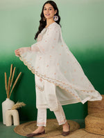 Thumbnail for Sangria Embroidered Kurta With Trouser & Dupatta
