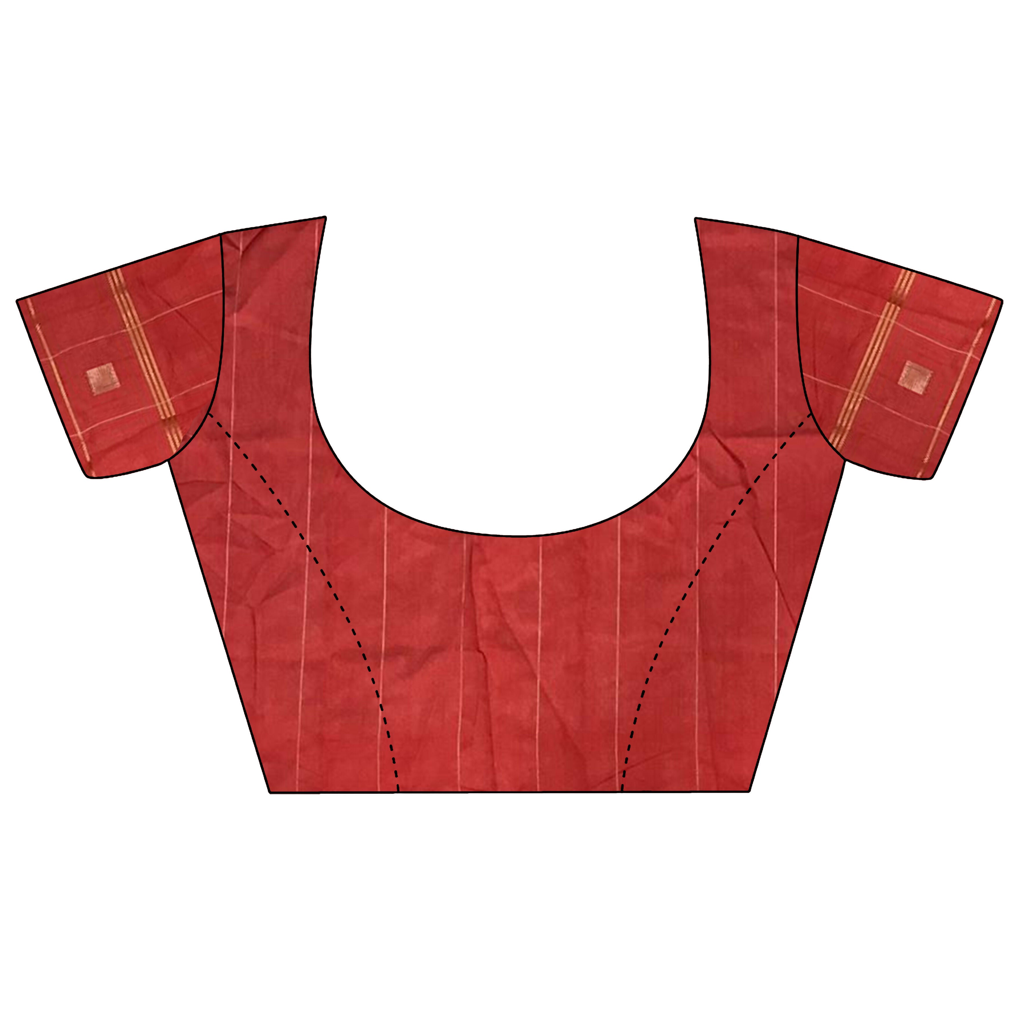 Joban Fashion Chocolate Brown Bhagalpuri Cotton Silk Stripes/Box Saree