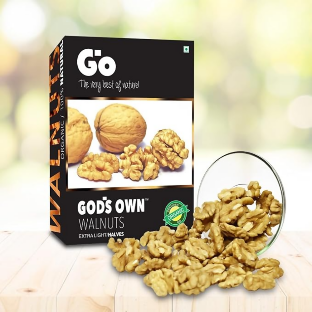 Go Organic Walnut Kernels – Extra Light Halves - Mildy, Earthy - Dista