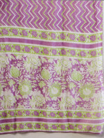 Thumbnail for Yufta Lavender Floral Print Straight Kurta Trouser Dupatta Set