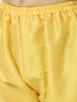 Thumbnail for Joban Fashion Kids Island Full Sleeves Chanderi Kurta, Pyjama Set with Traditional Butta Work - Yellow - Distacart