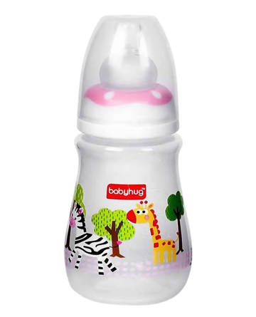 Babyhug Drop Anti- Colic Sterilizable Feeding Bottle Pink - Distacart