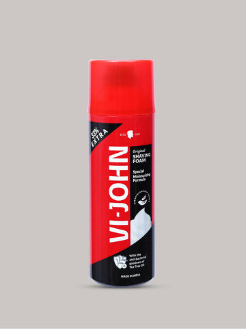 VI-JOHN Original Dermatologically Tested Special Moisturising Formula Shaving Foam with Vitamin E & Tea Tree Oil - Distacart