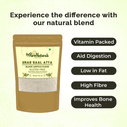 byPureNaturals Urad Daal Atta (Black Lentils Flour) - Dista