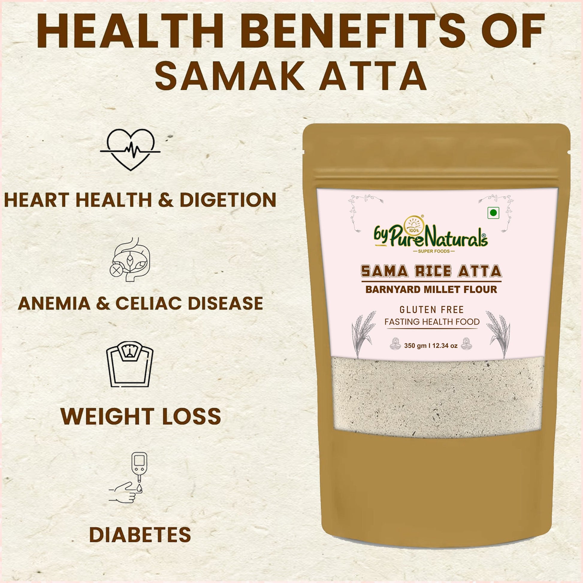 byPureNaturals Sama Rice Atta (Barnyard Millet Flour) - Dista