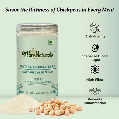 byPureNaturals Mattra Chikpeas Atta (Garbanzo Bean Flour) - Dista