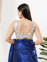 Thumbnail for Joban Fashion White Silk Padded Blouse With Sweetheart Neck Sleeveless - Distacart