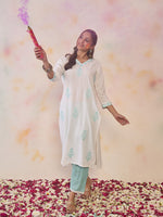 Thumbnail for Indo Era Women Ethnic Motifs Embroidered Sequinned Floral Kurta