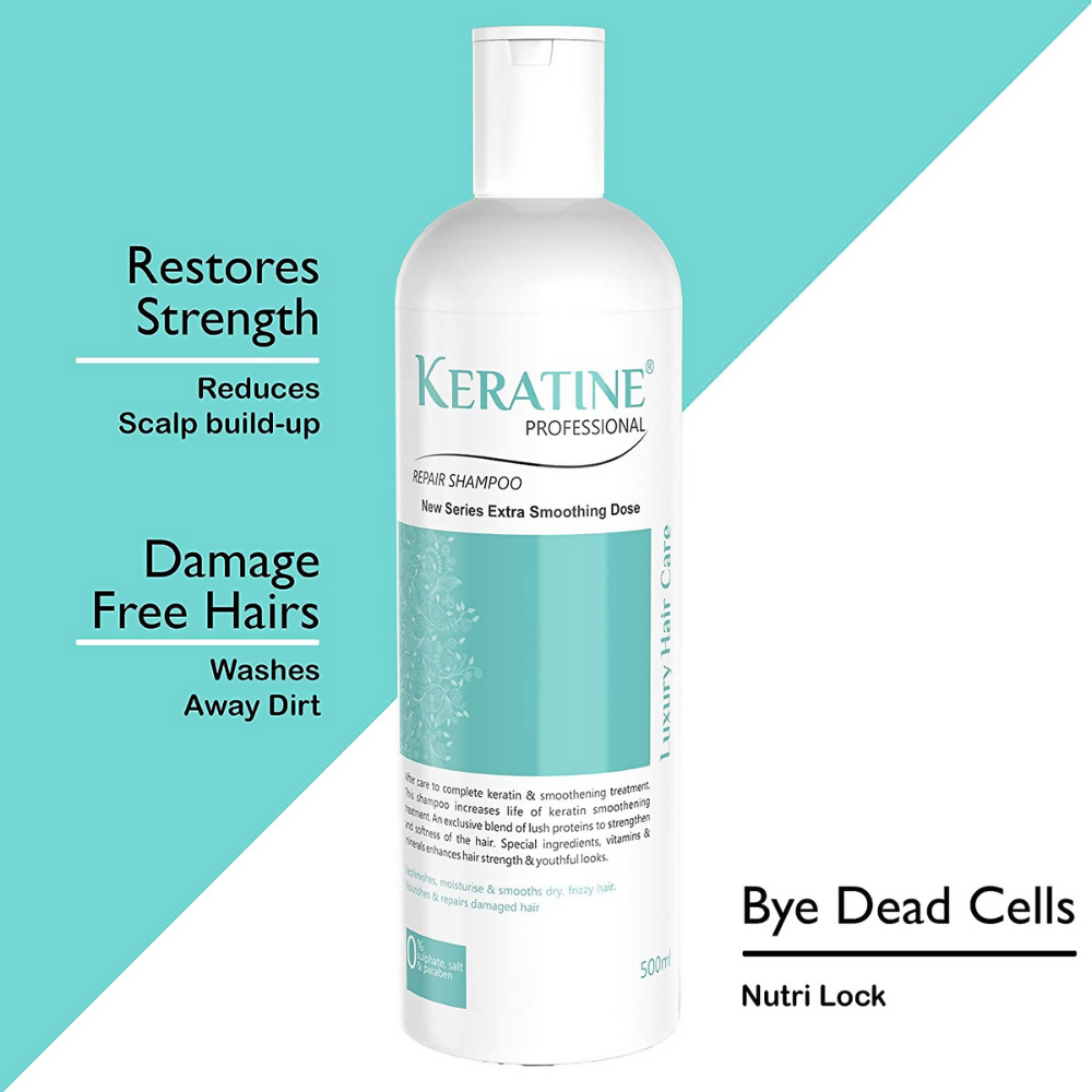 Keratine Professional Smoothing Shampoo, Luxury Hair Mask and Smooth Shine Serum - Distacart