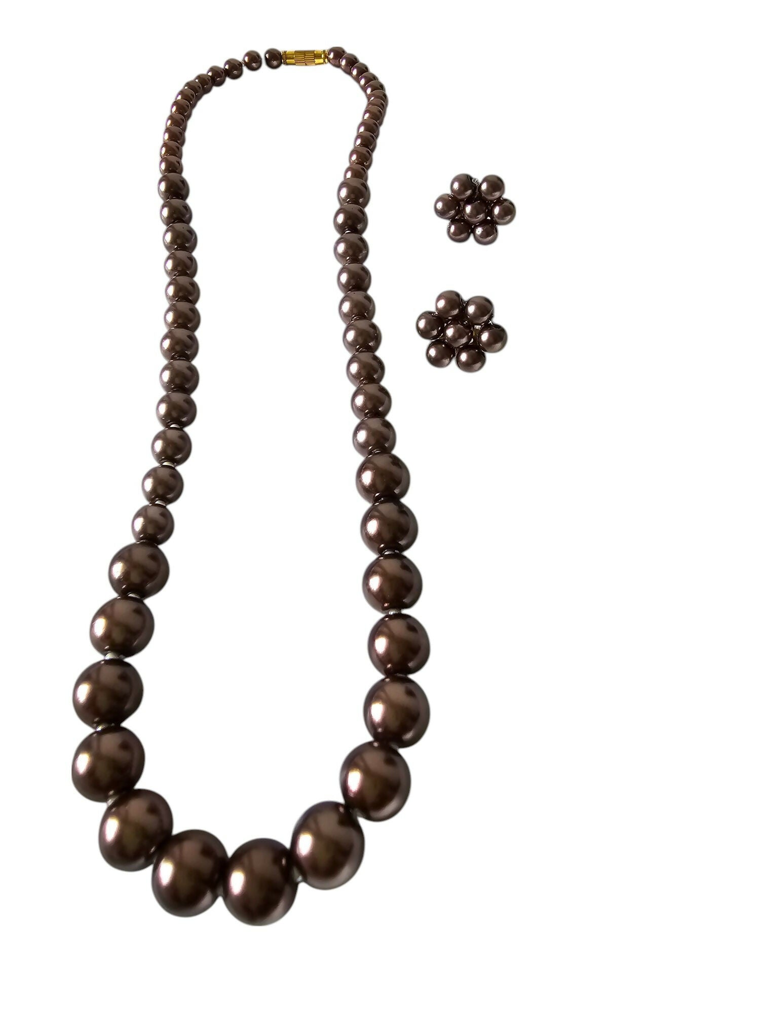 Inhanns Spectrum Everyday Pearl Sets - Single Strand - Chocolate - Distacart