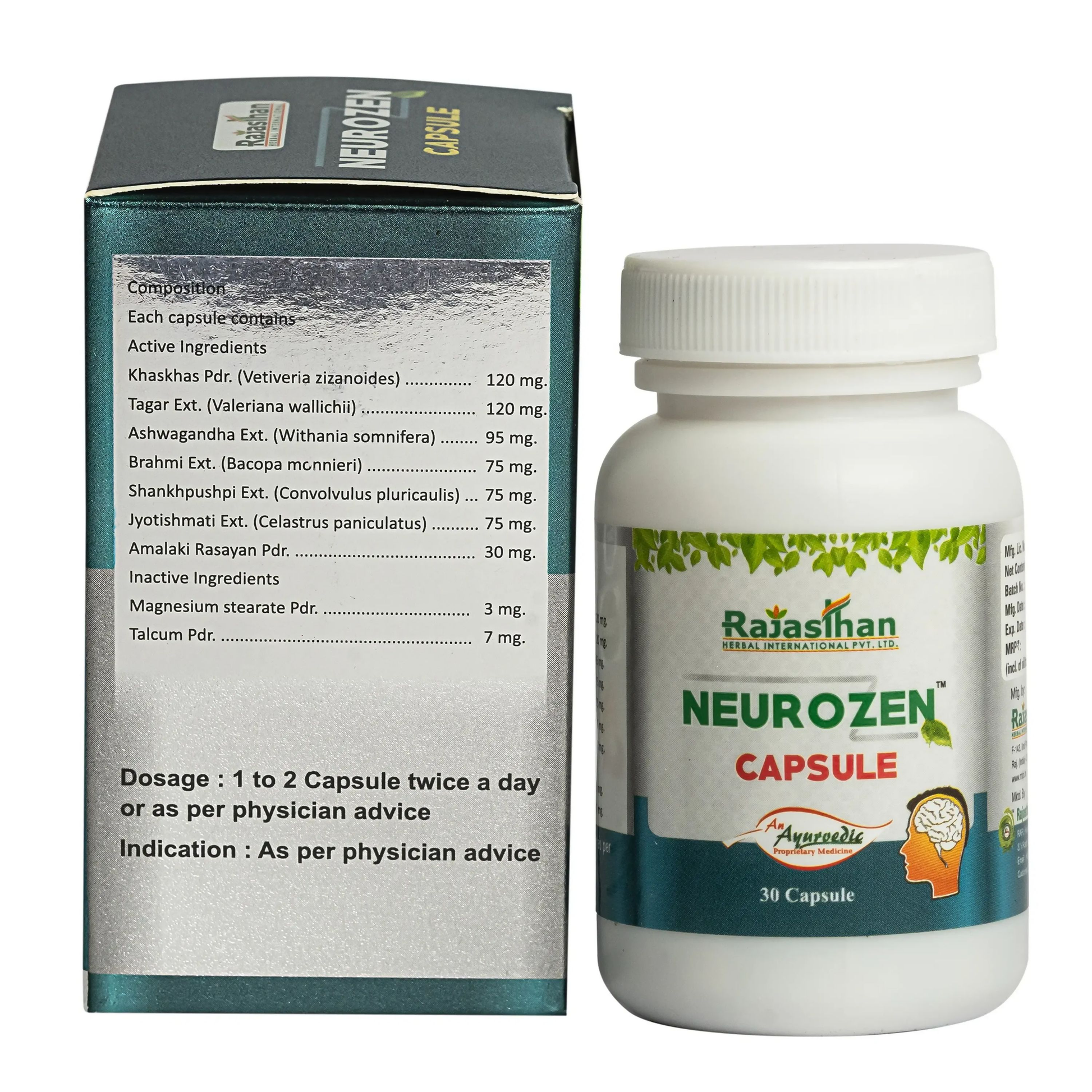 Rajasthan Herbals Neurozen Capsules - Distacart