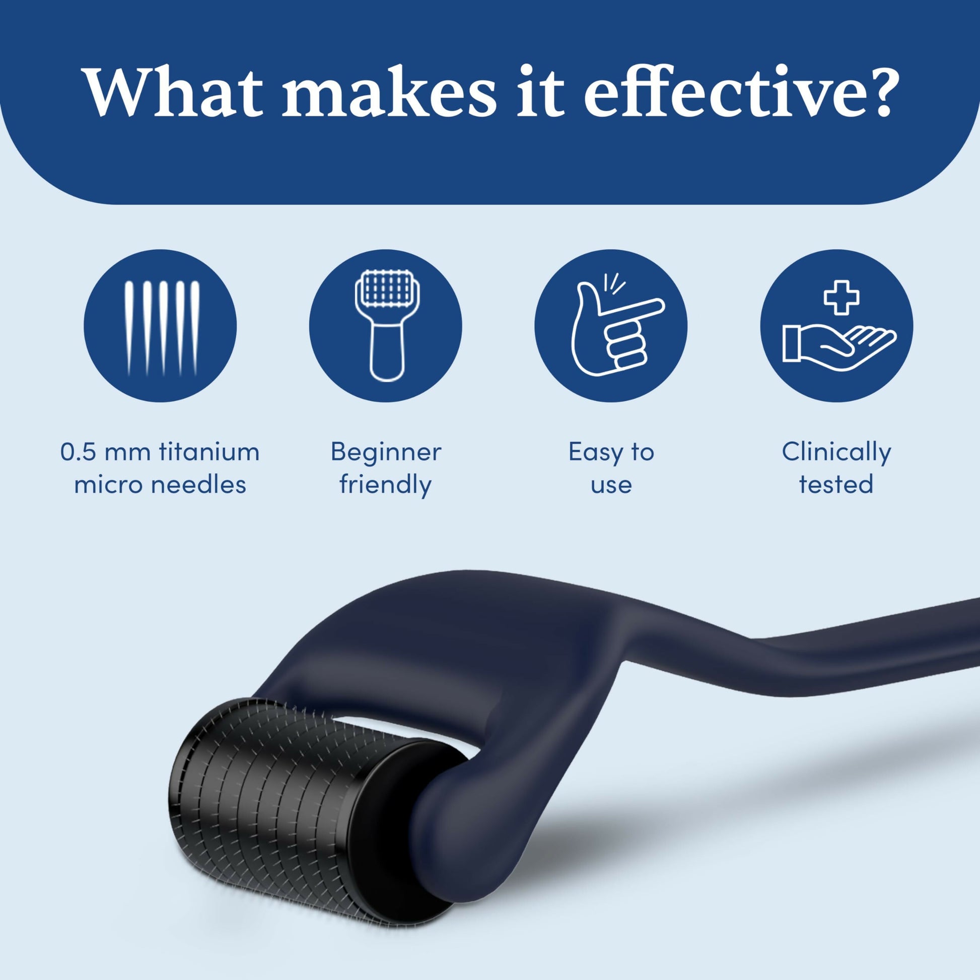 Man Matters Advance Derma Roller For Hair & Beard - 540 Micro 0.5mm Titanium Alloy Needles - Distacart