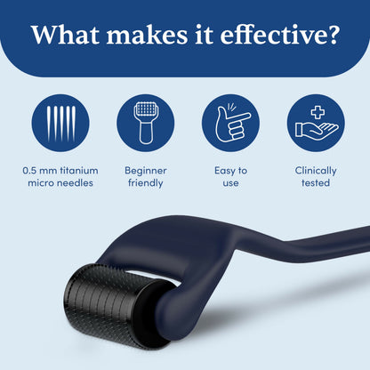 Man Matters Advance Derma Roller For Hair & Beard - 540 Micro 0.5mm Titanium Alloy Needles - Distacart