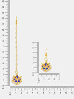 Thumbnail for Ruby Raang Finest Gold Kundan Earrings With A Maang Tikka