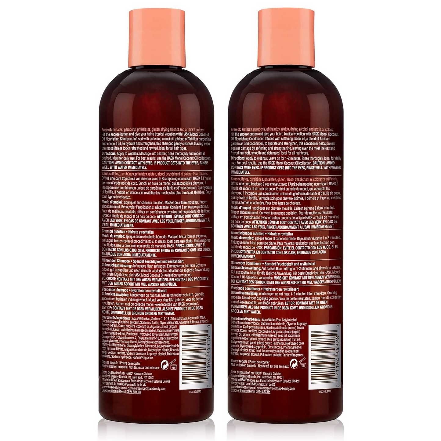HASK Coconut Nourishing Shampoo And Conditioner - Distacart