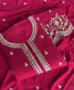 Thumbnail for KC Bollywood Style Dark Pink Georgette Suit For Women - Dista