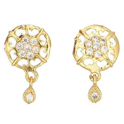 AanyaCentric Gold Plated Mangalsutra with Pendant, 2 Pair Earrings - Distacart