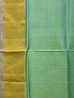 Thumbnail for Light Green and Lavender Uppada Silk Handloom Plain Saree with Contrast Pallu Design - Global Threads - Distacart