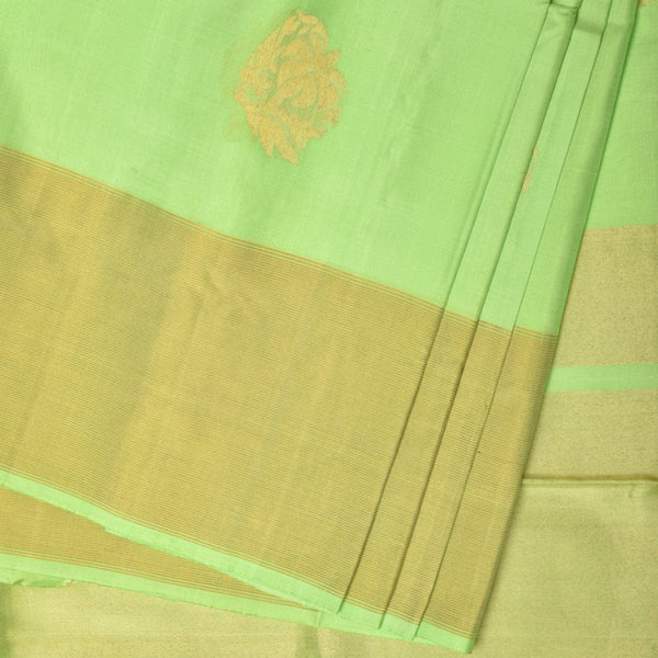 Light Green Uppada Silk Handloom Saree with Nilamabri Buta Design - Global Threads - Distacart