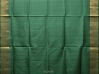 Thumbnail for Light Grey and Light Green Uppada Silk Handloom Saree with Body Buta and Checks Design - Global Threads - Distacart