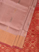 Thumbnail for Light Pink and Red Uppada Silk Handloom Saree with Buta and Pallu Design - Global Threads - Distacart