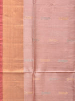 Thumbnail for Light Pink and Red Uppada Silk Handloom Saree with Buta and Pallu Design - Global Threads - Distacart