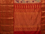 Thumbnail for Light Yellow Kalamkari Hand Painted Kanchipuram Silk Handloom Saree with Dashavatar Design - Global Threads - Distacart