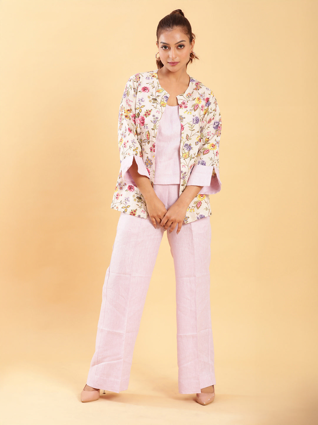 BohoJazz Lilac Co-ords with Floral Jacket