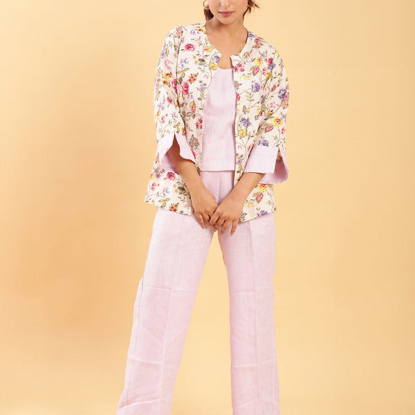BohoJazz Lilac Co-ords with Floral Jacket