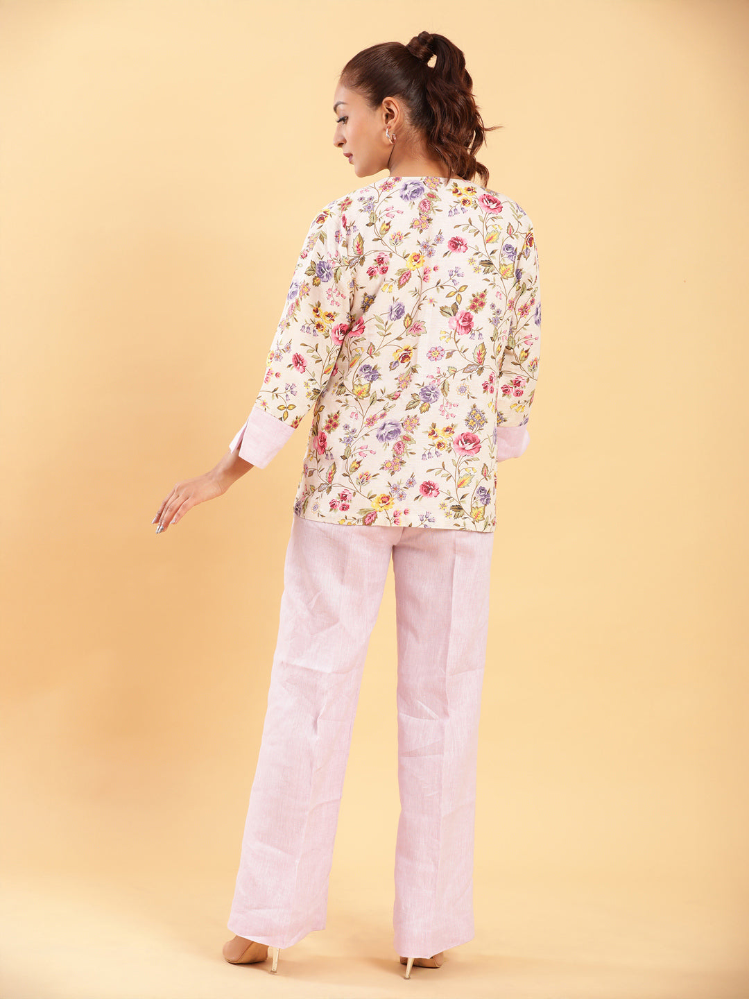 BohoJazz Lilac Co-ords with Floral Jacket