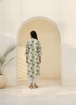 Thumbnail for BulBul Lily Green Floral Printed Rayon Kurta Set