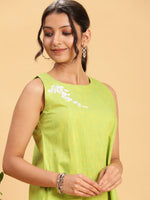 Thumbnail for BohoJazz Lime Green Top with Motif