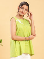 Thumbnail for BohoJazz Lime Green Top with Motif