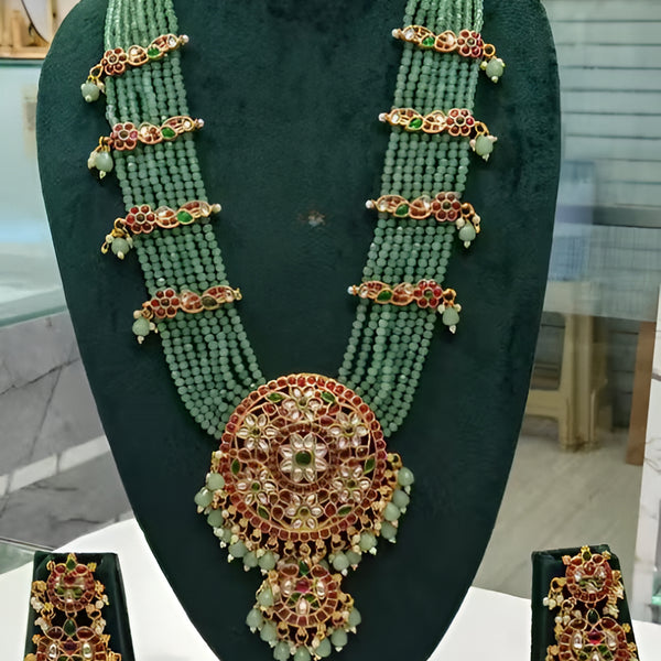 Jewel City Traditional Kundan Beads Bridal Necklace Set Handcrafted Ethnic Indian Jewelry Set - Distacart