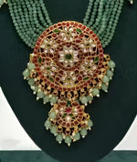 Thumbnail for Jewel City Traditional Kundan Beads Bridal Necklace Set Handcrafted Ethnic Indian Jewelry Set - Distacart