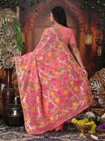 Thumbnail for Astita Linen Cotton Pink Saree