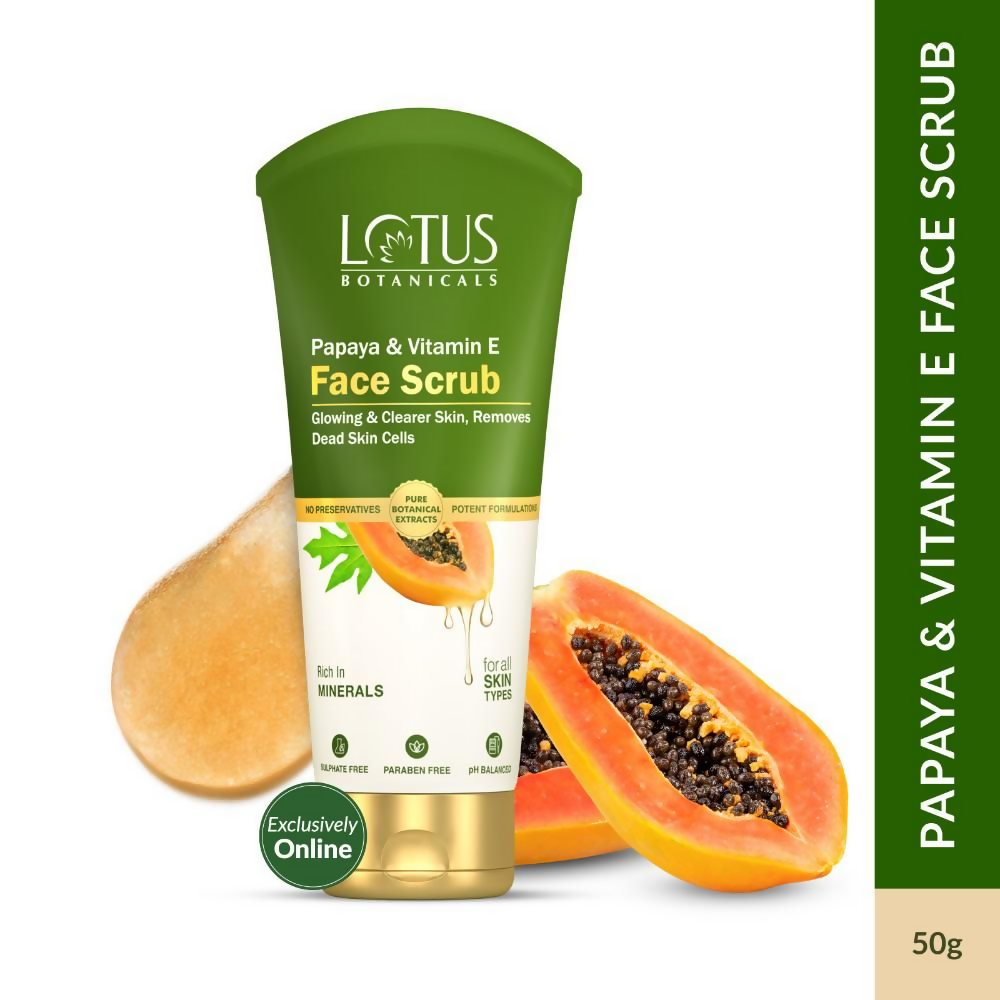 Lotus Botanicals Papaya & Vitamin E Face Scrub - Distacart