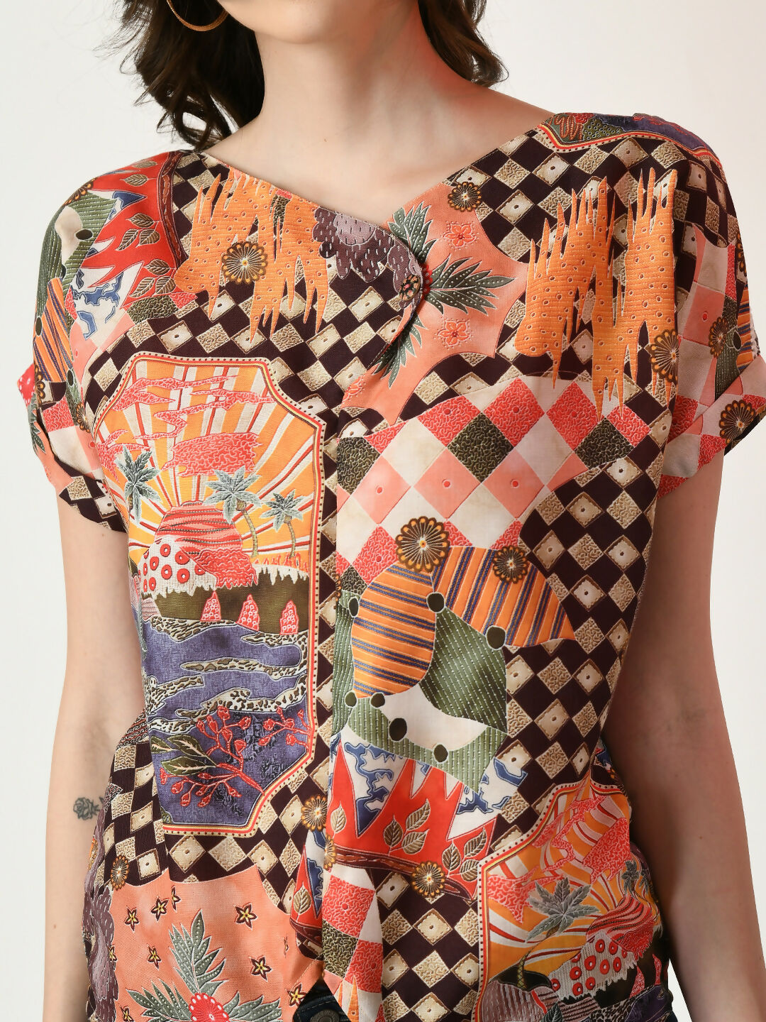 Myshka Women's Multi Printed Top - Distacart