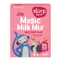 Thumbnail for Slurrp Farm Berry Blast Milk Mix Sweetened with Jaggery Powder - Distacart