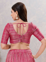 Thumbnail for Joban Fashion Women Silk South-Pink Stitched Blouse - Distacart