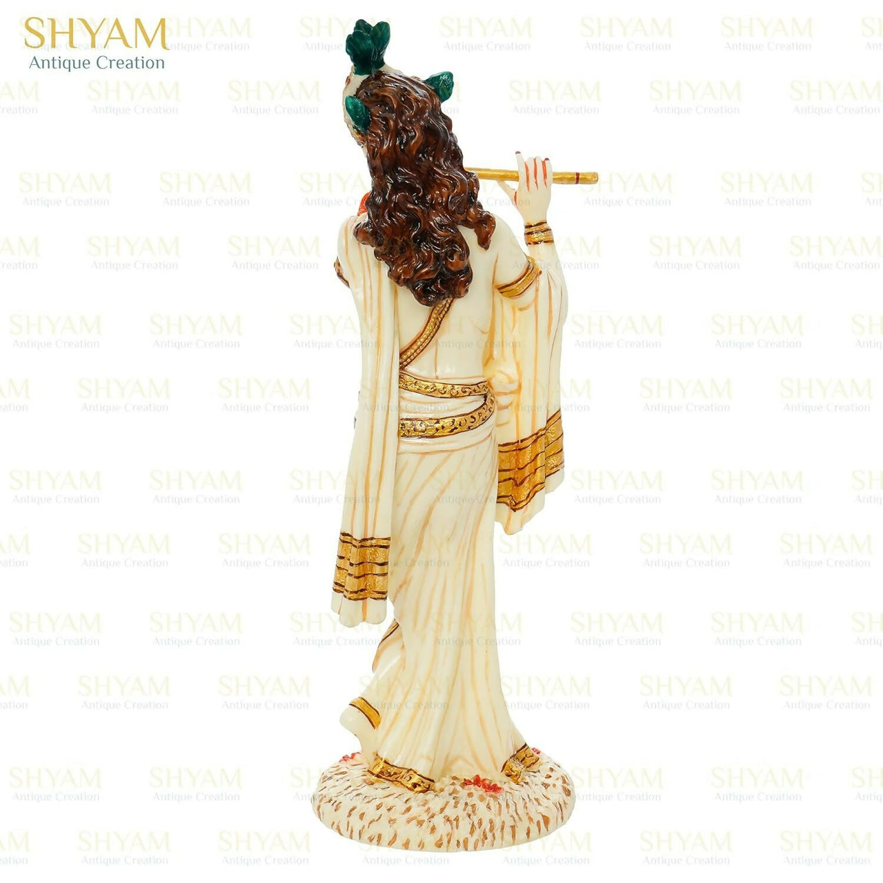 Shyam Antique Creation Lord shri Krishna Playing Flute Standing kanha Idol - Distacart