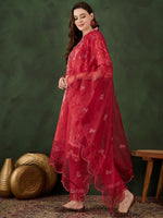Thumbnail for Sangria Printed Kurta & Trouser With Dupatta