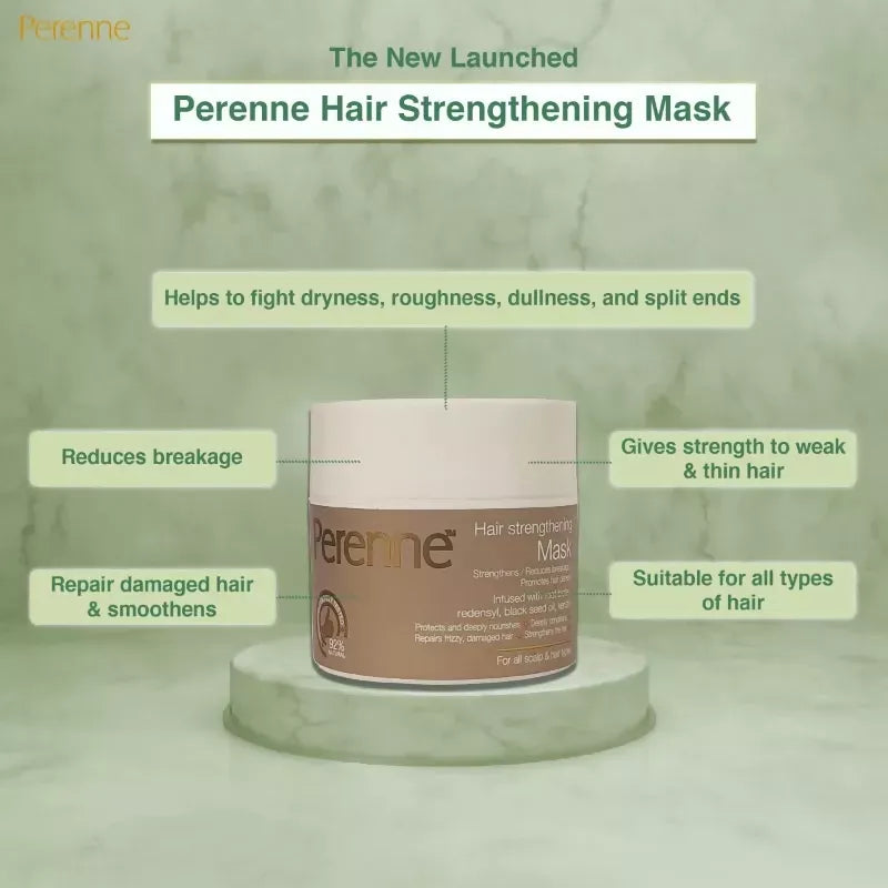 Perenne Hair Strengthening Mask for All Scalp and Hair Types - Distacart