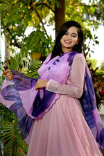 Thumbnail for Aastha Fashion Women's Baby Pink Tebby Silk Anarkali Dress with Dupatta - Distacart
